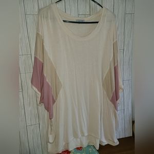 White Birch dohlman sleeve top.